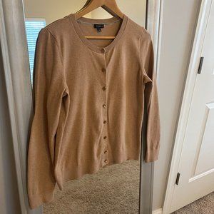 Talbots Women's Tan Long Sleeve Button Up Cardigan Sweater Size L
